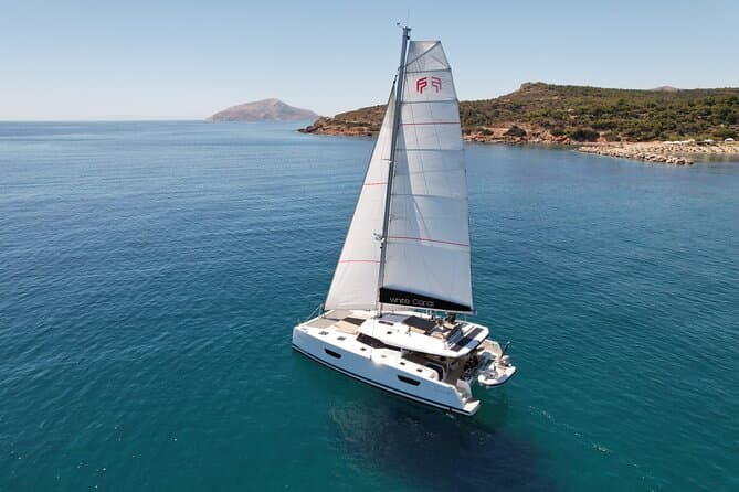 Semi-Private Brand-New Catamaran Cruise in Mykonos with Meal, Drinks & Transport - 3